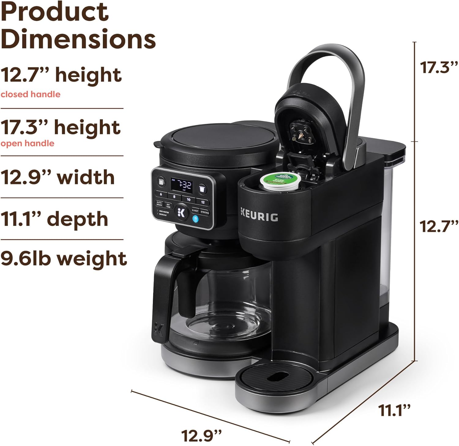 Keurig K-Duo Hot & Iced Single Serve & Carafe Coffee Maker, MultiStream Technology, 72oz Reservoir (Gen 2)