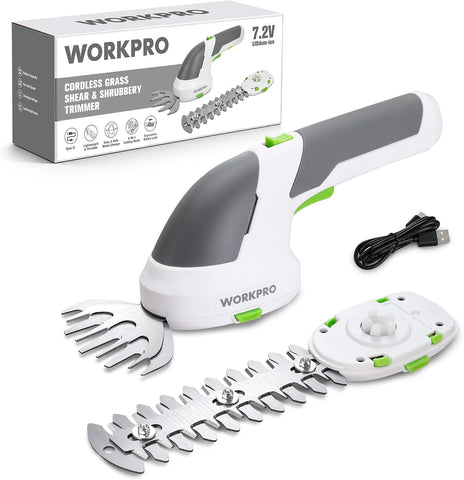 WORKPRO 7.2V Cordless Grass Shear & Shrubbery Trimmer