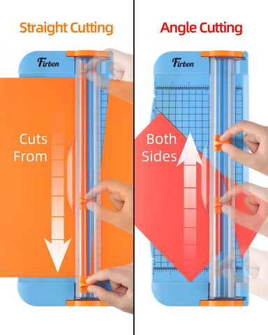 Firbon A4 Paper Cutter, 12 Inch Paper Trimmer with Extened Ruler, Blue