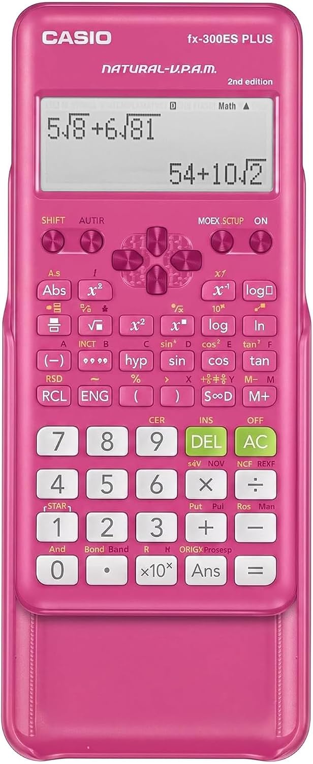 Casio FX-300ESPLSBPKWAIT Scientific Calculator, Pink