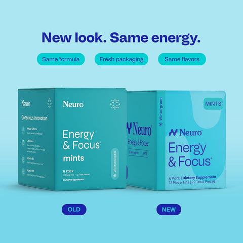 Neuro Energy & Focus Mints, Wintergreen, 72 Count