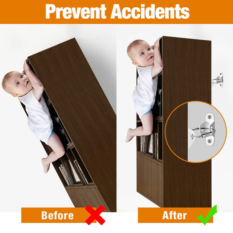 Ougourim Furniture Anchors 10 Pack, Anti Tip Kit for Baby Proofing