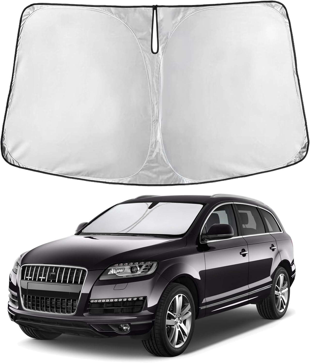 EcoNour Windshield Sunshade Compatible for Audi Q7 2007-2013 2014 2015