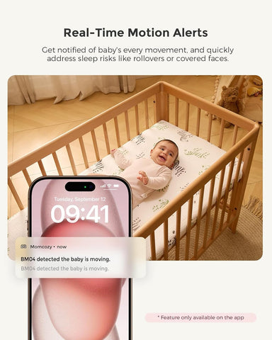 Momcozy BM04 Smart WiFi Baby Monitor with 2 Cameras, 5" 1080P Split Screen