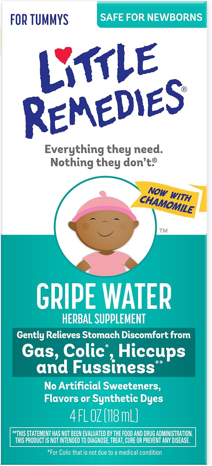 Little Remedies Gripe Water with Chamomile, Baby Gas Relief, 4 Fl Oz