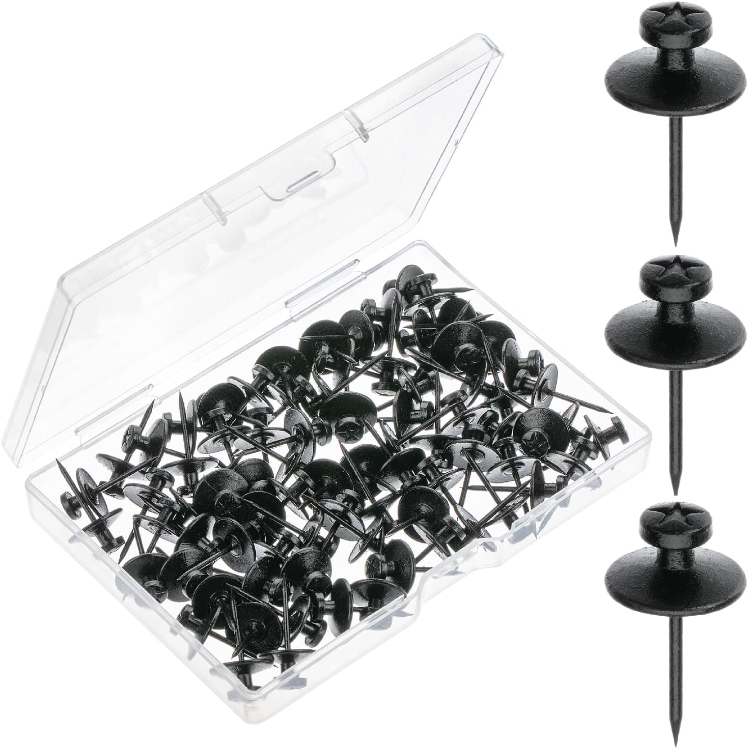 Mr. Pen- Double Headed Picture Hanging Nails, 80 Pack, Black, Picture Nails