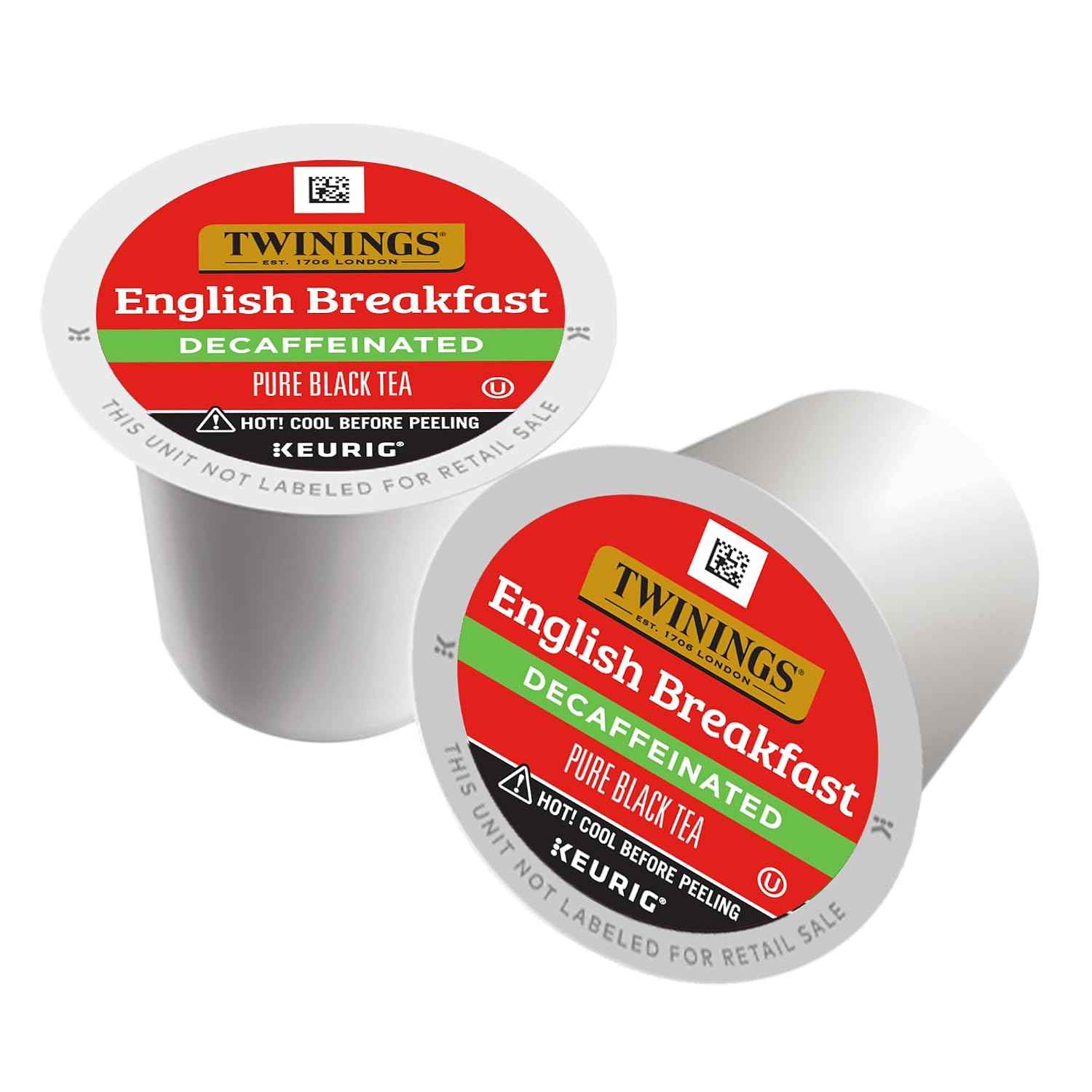 Twinings Decaffeinated English Breakfast Black Tea K-Cups, 56 CT (1 Pack) | Smooth Classic Tea, Decaffeinated with Robust Full Flavour, 56 Keurig K-Cup Pods for Single Serve Brewers, Enjoy Hot or Iced