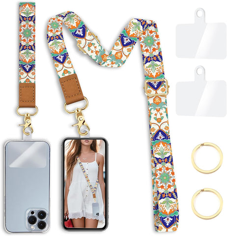 Yonlevres Phone Lanyard Crossbody Strap Wrist Neck Adjustable Women Boho