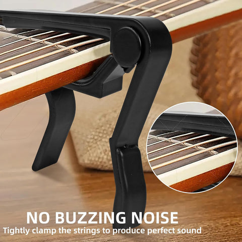 Guitar Capo for Acoustic and Electric Guitar 6 String, Premium ukulele Capos, Clip Capo, Clamp Capos, Black