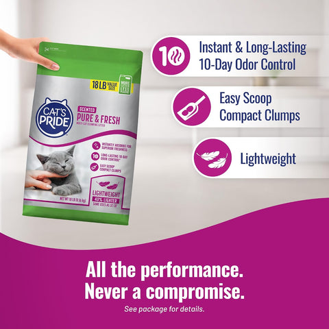 Cat's Pride Pure & Fresh Scented Clumping Litter 18lb