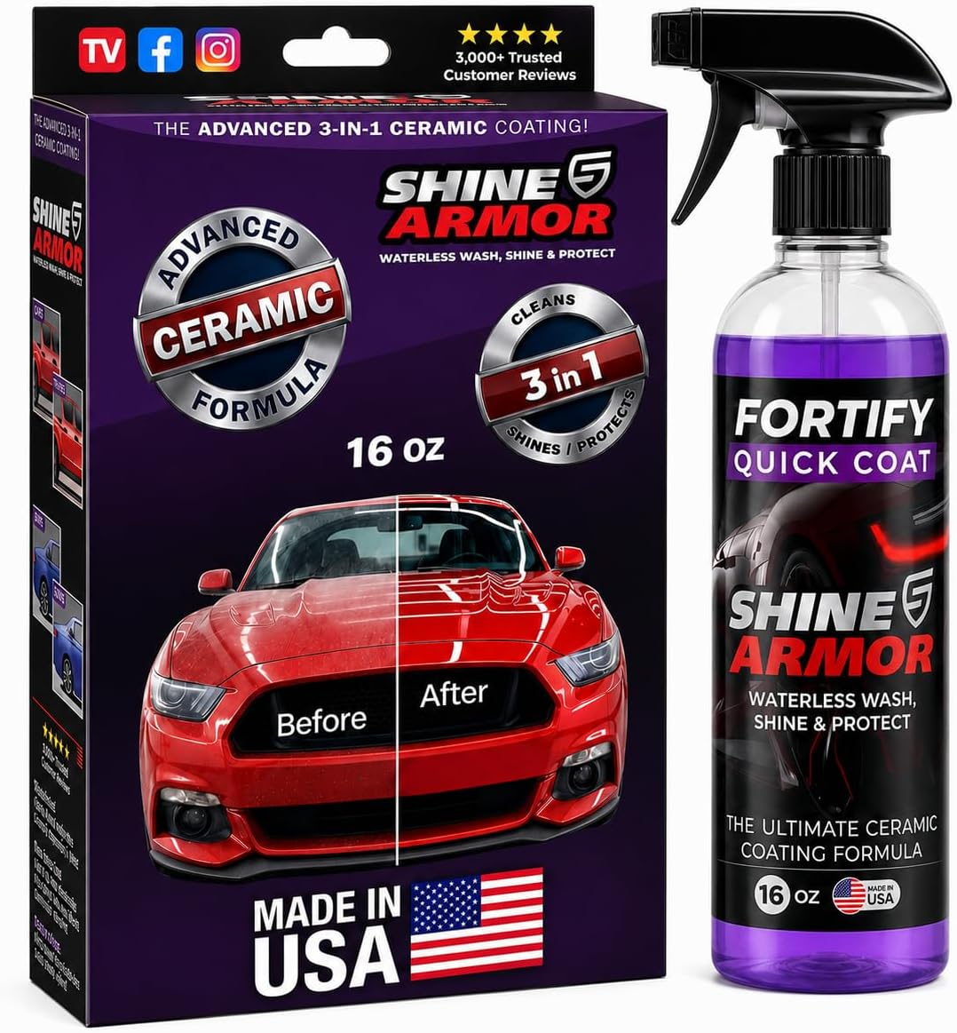 Ceramic Coating Spray - Clean, Glossy, Protected Paint in 15 Minutes Flat