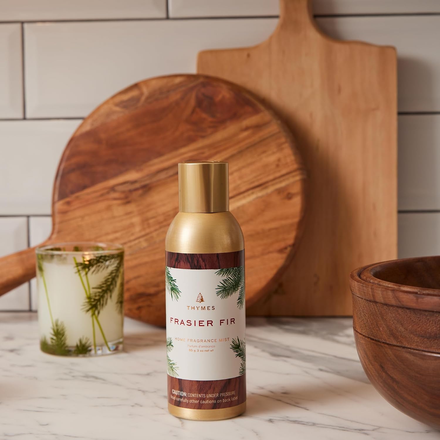 Thymes Home Fragrance Mist – Room Air Fresheners for Home Long Lasting – Air Freshener Spray – Pine Room Spray with Notes of Crisp Siberian Fir Needles, Cedarwood & Sandalwood (Frasier Fir, 3 oz)