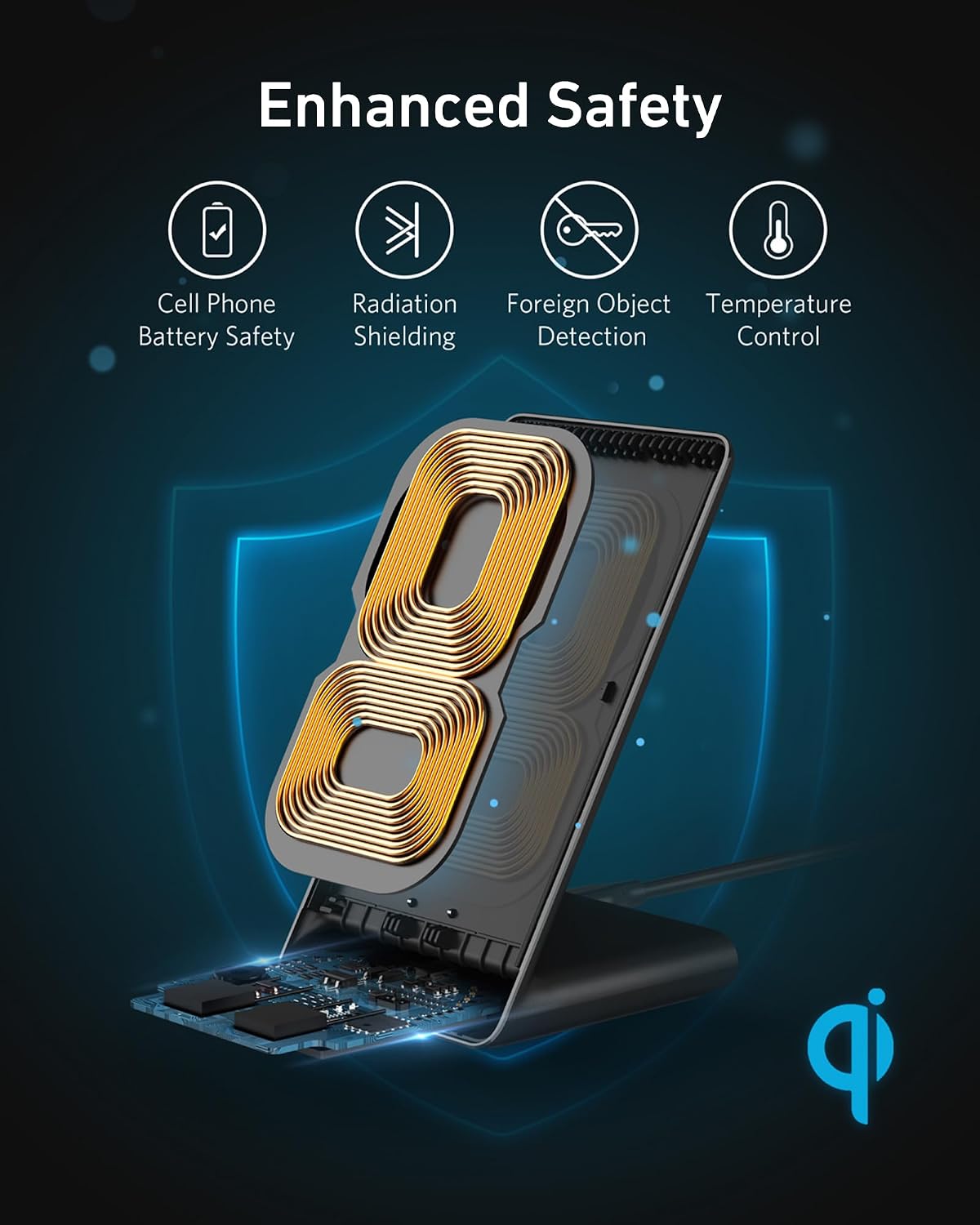 Anker 313 Qi-Certified 10W Max Wireless Charger Stand