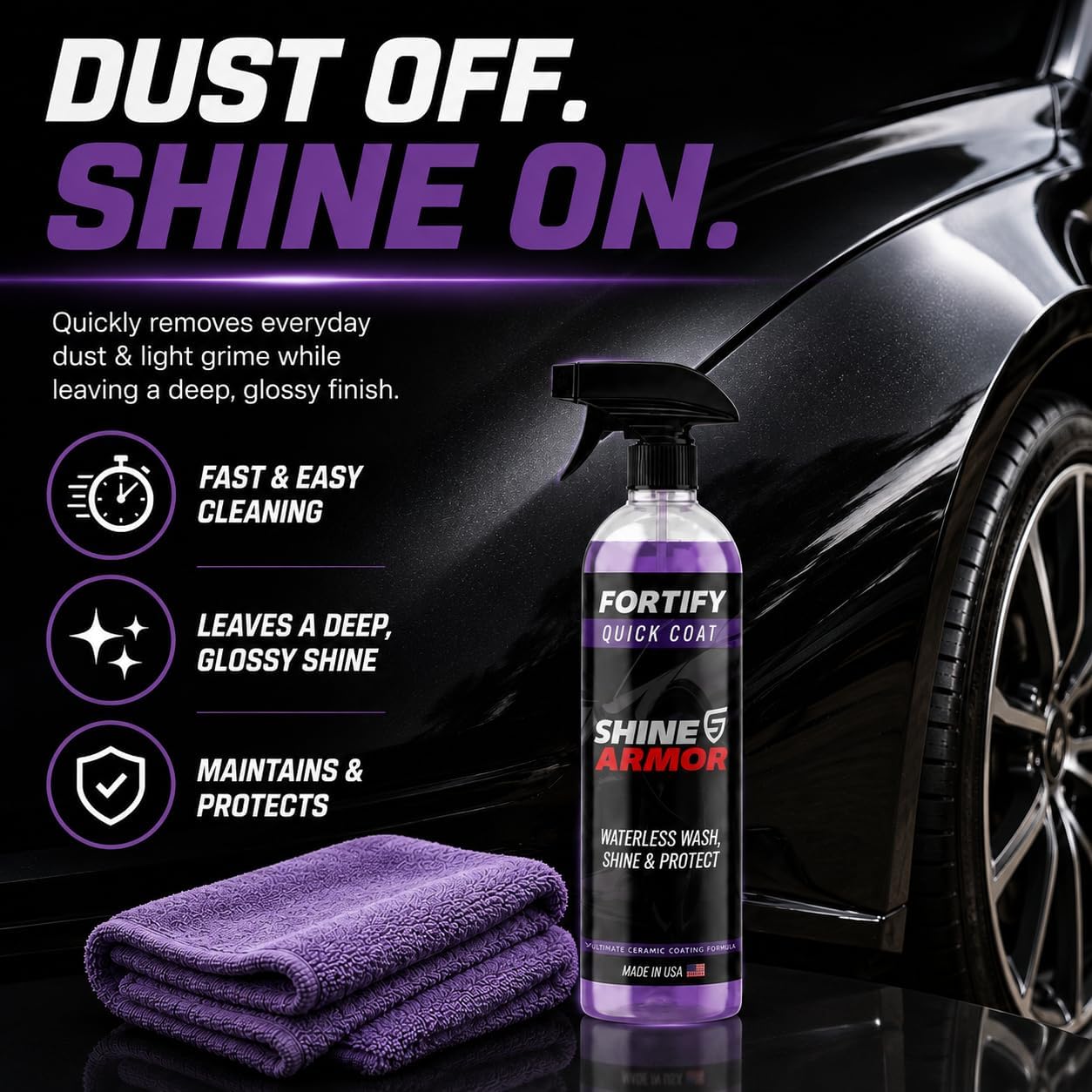 Ceramic Coating Spray - Clean, Glossy, Protected Paint in 15 Minutes Flat