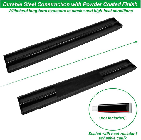4 Inch Tall Fireplace Hood & Heat Deflector Shield Mantel Protects for Efficient Draft Control | Adjustable Smoke Guard for 28.5" to 48" Fireplaces