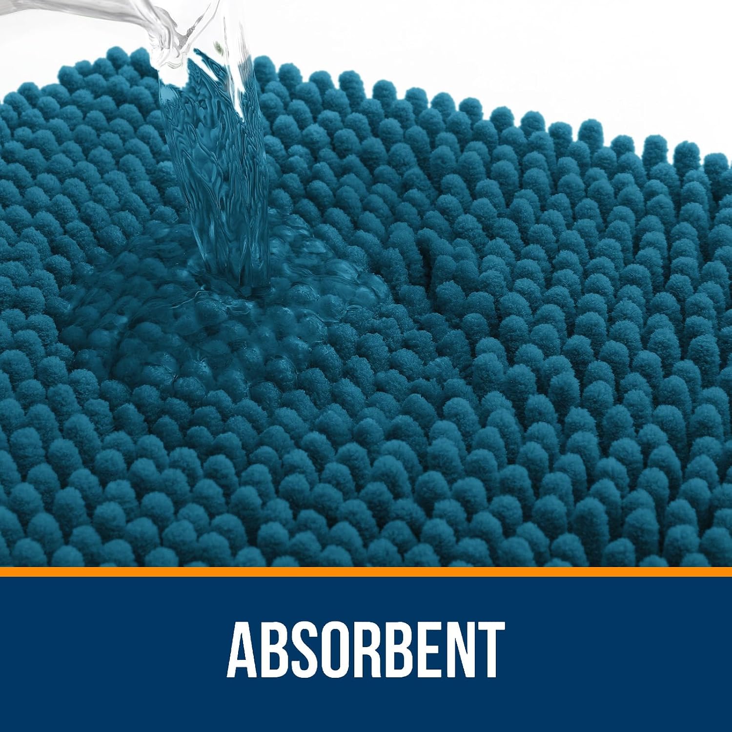 OLANLY Small Bathroom Rugs 30x18, Extra Soft Absorbent Chenille Bath Rugs