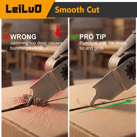 LEILUO 6Pcs Oscillating Tool Hook Blade, Multi Tool Hook Knife Blade Set