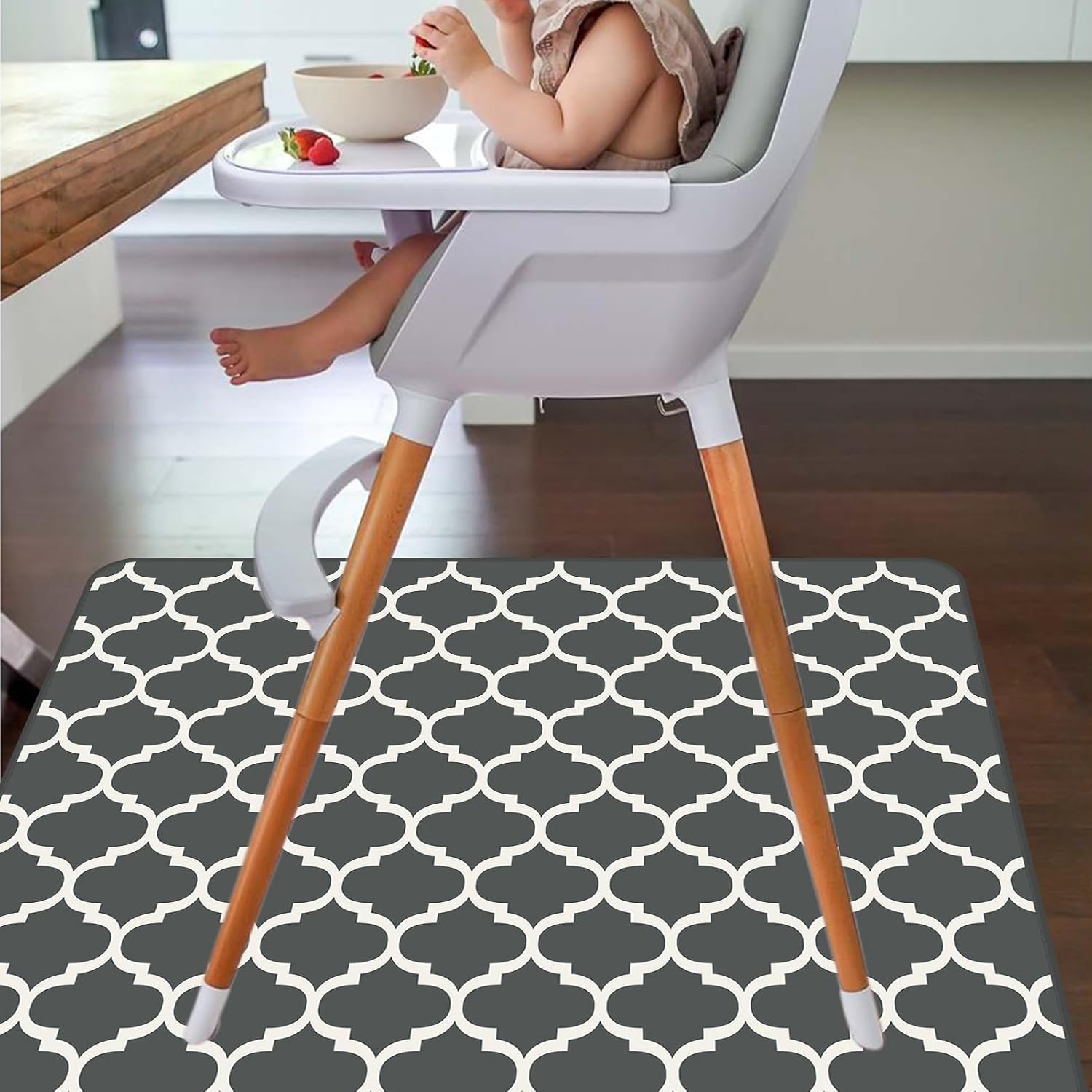 Splat Mat for Under High Chair, Waterproof Washable High Chair Floor Mat