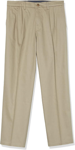 Dockers Men's Classic Fit Signature Lux Cotton Stretch Pants-Pleated (Regular and Big & Tall)