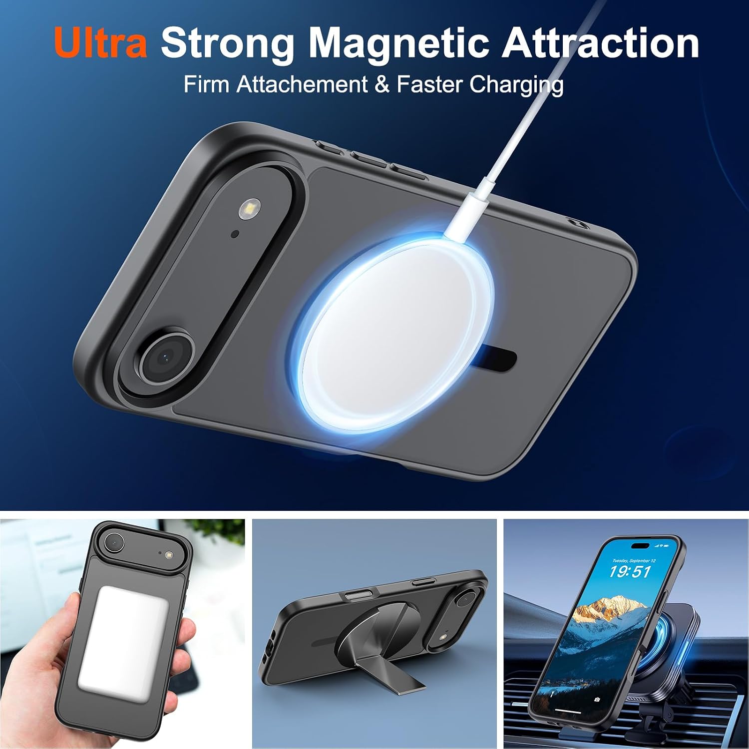 SUPFINE Magnetic for iPhone Air Case Black