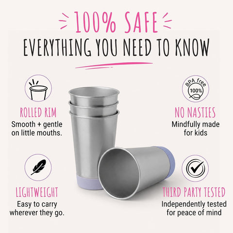 Elk and Friends Kids/Toddler 16oz Stainless Steel Cups | 4pk