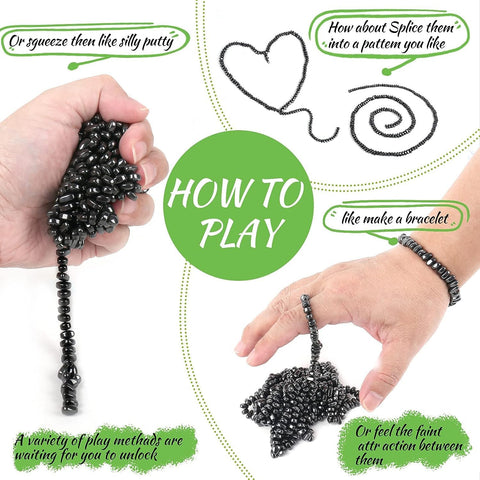 Matassari 550pcs Fidget Toy, Sensory Toys for Adults & Teens（Black）