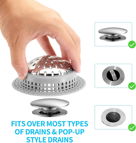 Aluvor Bathtub Drain Hair Catcher Shower Drain Cover Sink Drain Protector