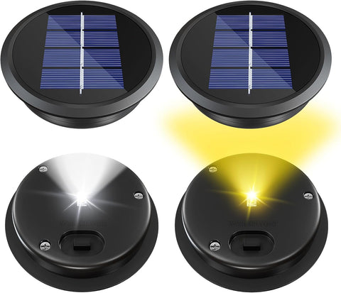 4 Pack Solar Light Replacement Top 3.34 Inch, 2 Lighting Modes for Garden