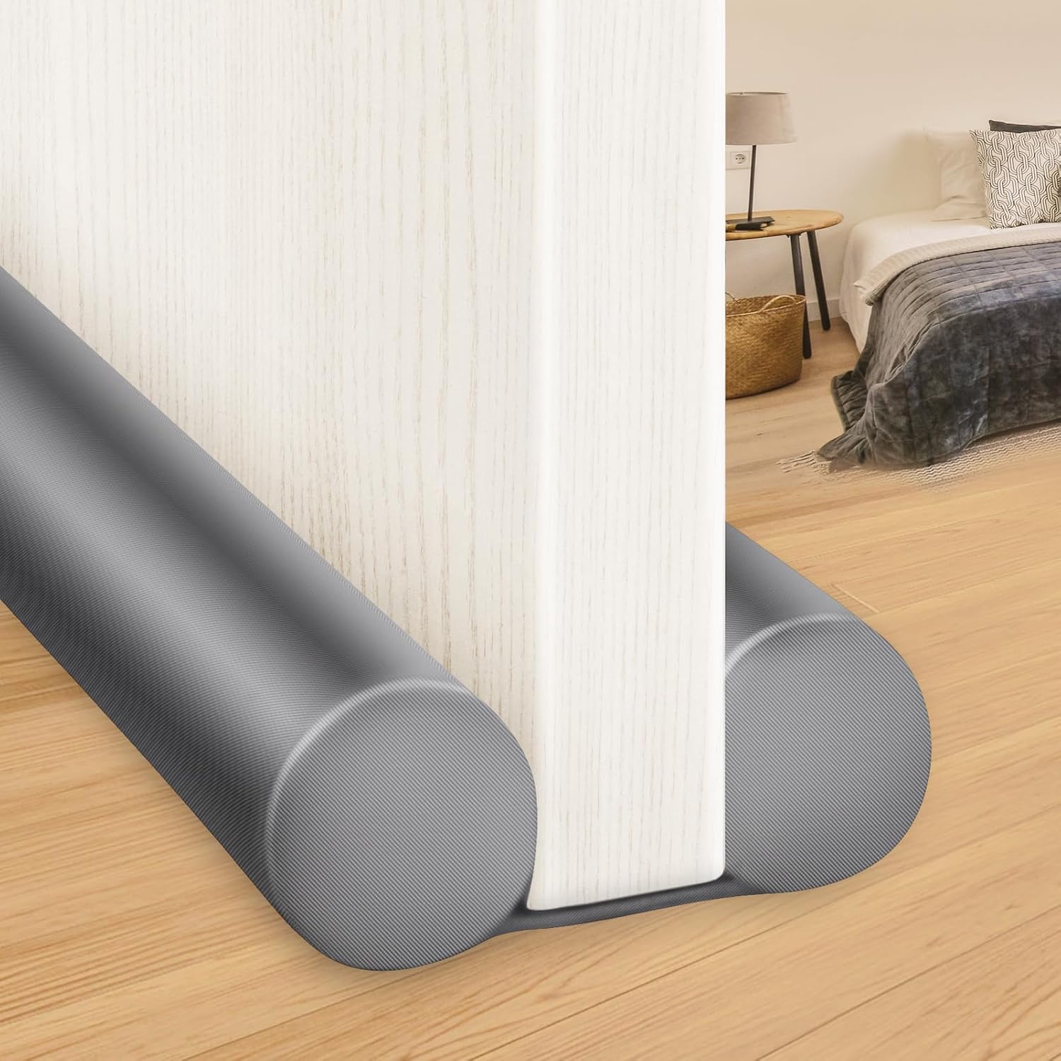 MAXTID Door Draft Stopper for Bottom of Door Weather Stripping Seal 36"Grey