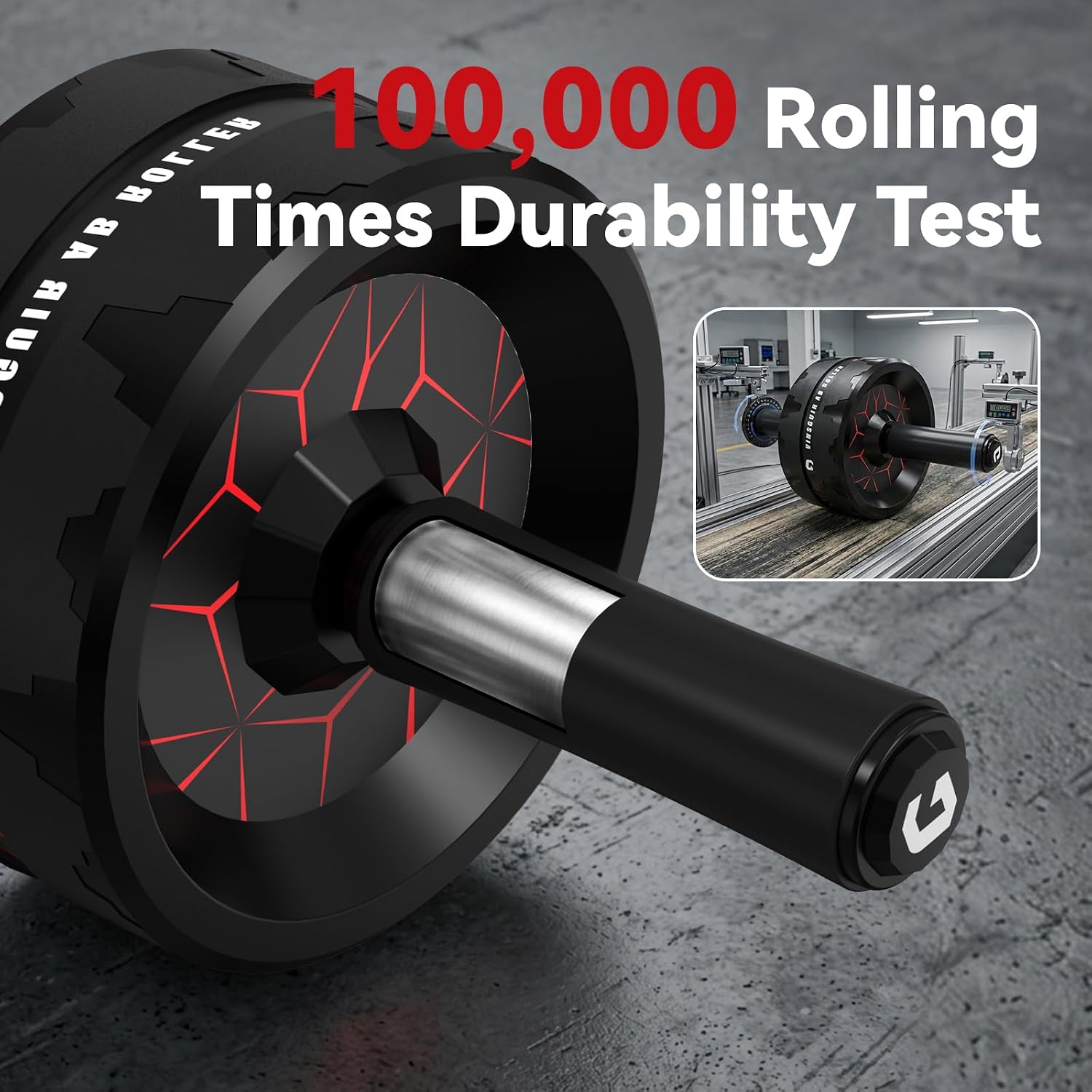 VINSGUIR Ab Roller Wheel, Abs & Core Workout Equipment for Home Gym with Knee Pad Accessories, Abdominal Wheel for Full-body Strength Training