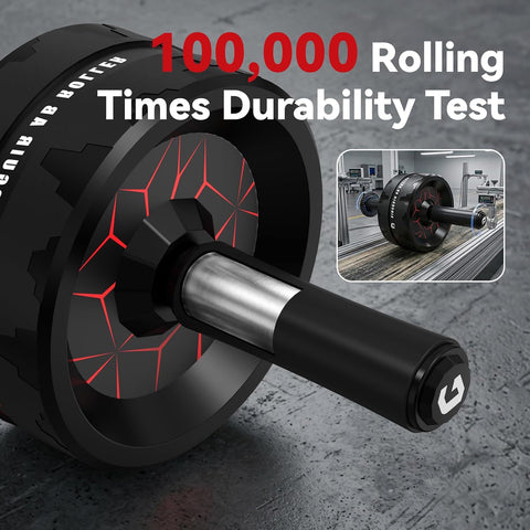 VINSGUIR Ab Roller Wheel, Abs & Core Workout Equipment for Home Gym with Knee Pad Accessories, Abdominal Wheel for Full-body Strength Training