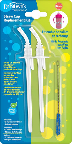 Dr. Brown's Milestones Insulated Straw Cup Replacement Kit, 2-Pack