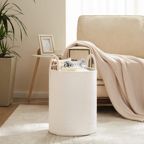 Fiona's magic Woven Laundry Hamper, 58L Tall Blanket Storage