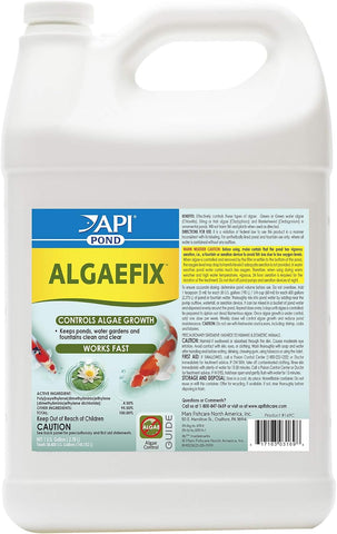 API POND ALGAEFIX (1 gallon) Pond Algae Control - Copper Free - Clean, Clear Water - Up to 38400 Gallons - Safe for Fish, Plants - Water Gardens, Fountains - Natural Active Ingredient - EPA-Registered