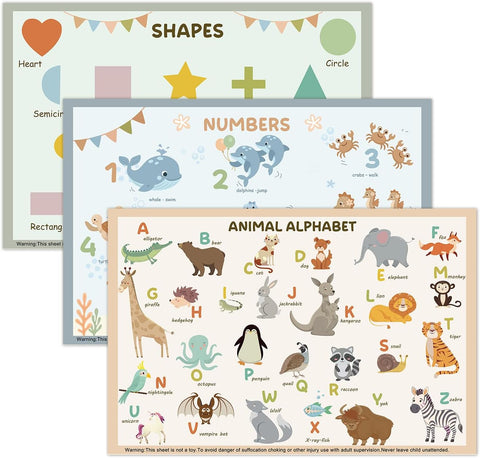 Disposable Placemats for Baby & Toddlers, 45 Pack Baby Disposable Placemats for Restaurants, Disposable Table Mats for Babies, Kids Placemats for Travel, Dining Out & Daily Use (Beige)