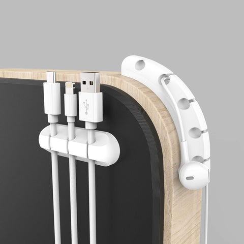 INCHOR Cord Organizer for Desk, White Cable Organizer Cable Clips 2 Pack