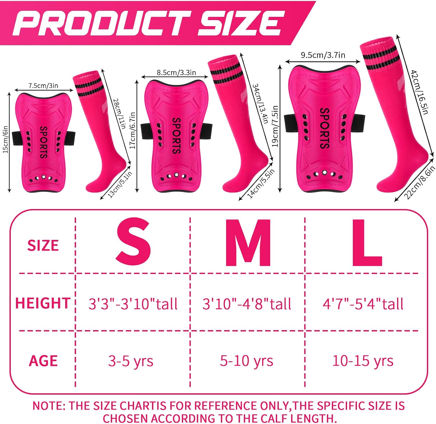 Syhood Soccer Shin Guards with Socks for Kids Age 3-15