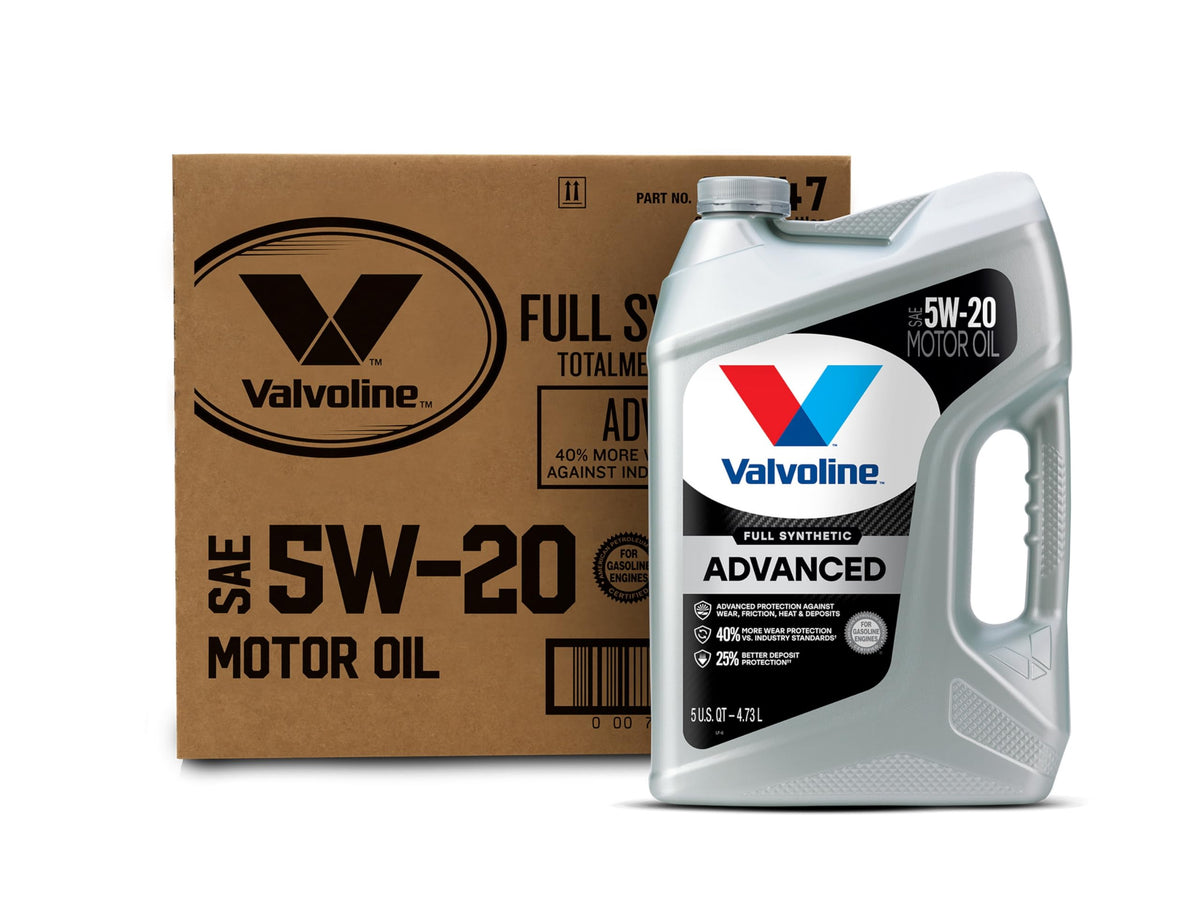 Valvoline Advanced Full Synthetic SAE 5W-20 Motor Oil 5 QT, Case of 3