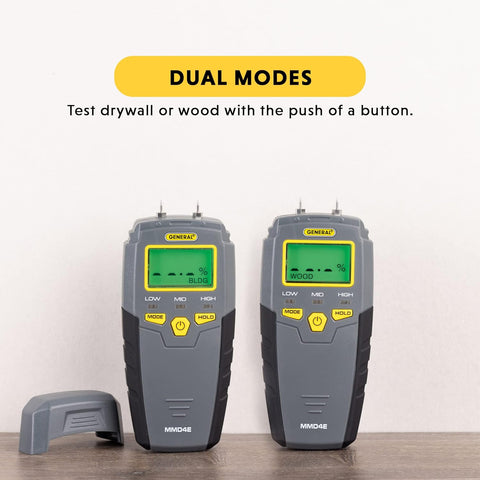 General Tools MMD4E Moisture Meter for Wood, Walls & Water Leak Detection