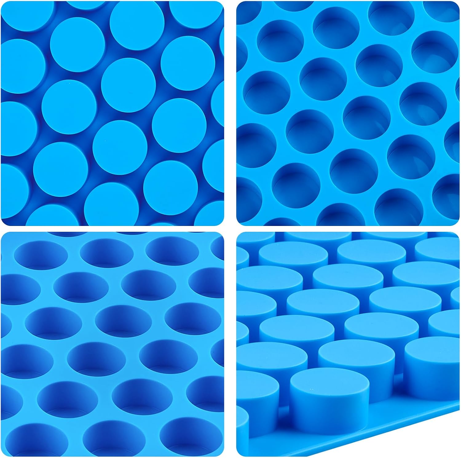 JOERSH Round Candy Molds, 220 Cavities, 4Pcs