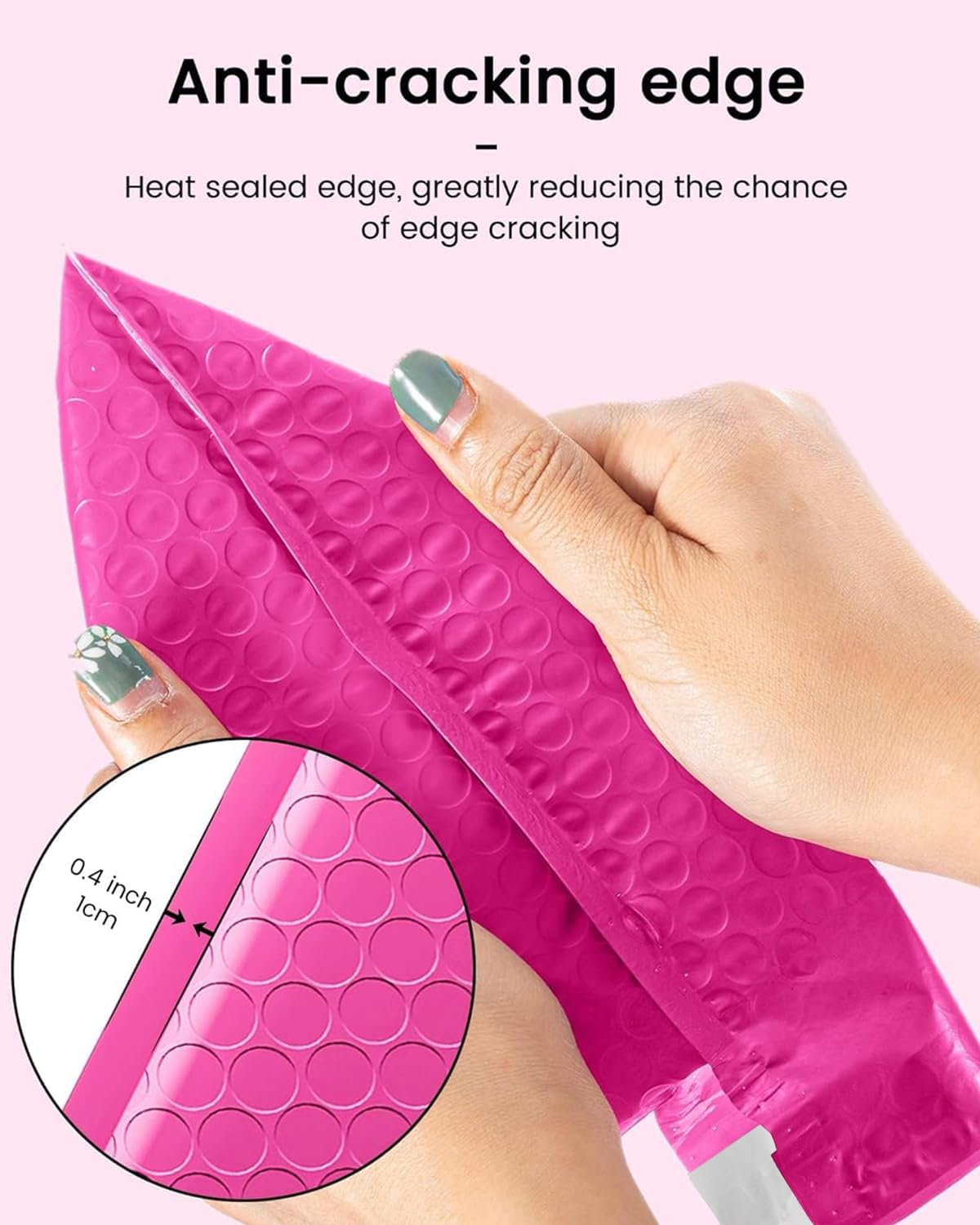 GSSSUSA Pink Bubble Mailers 4x8 Inch 50 Pack Small Padded Envelopes