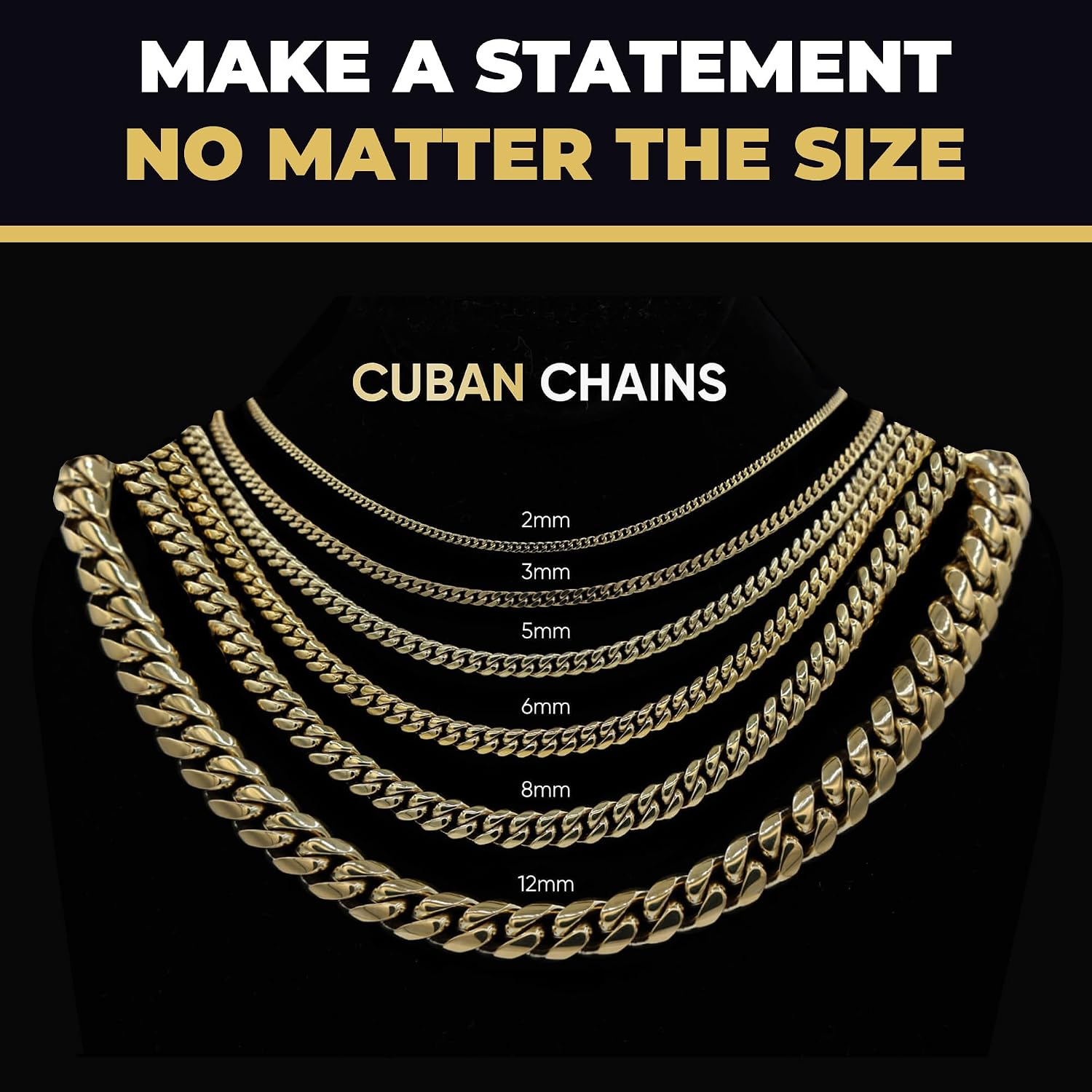GLD Cuban Link Chain for Men and Women - Gold-Plated Micro Cuban Chain with Premium Storage Travel Pouch - Snatch-Proof Clasp, Sweat-Proof and Fade-Resistant - Lifetime Quality, Designed in Miami