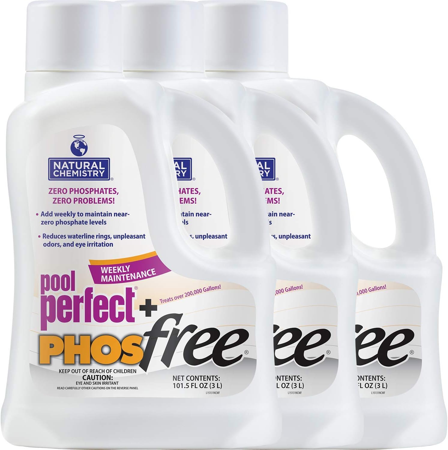 Natural Chemistry Pool Perfect + Phosfree, 3 Liter, 3 Pack