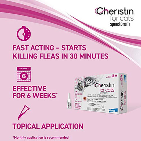 Cheristin Flea Treatment & Prevention for Cats Over, 6ct