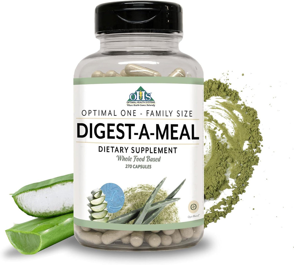 Optimal Health Systems Digest-A-Meal Enzyme Probiotic Blend, 270 Capsules