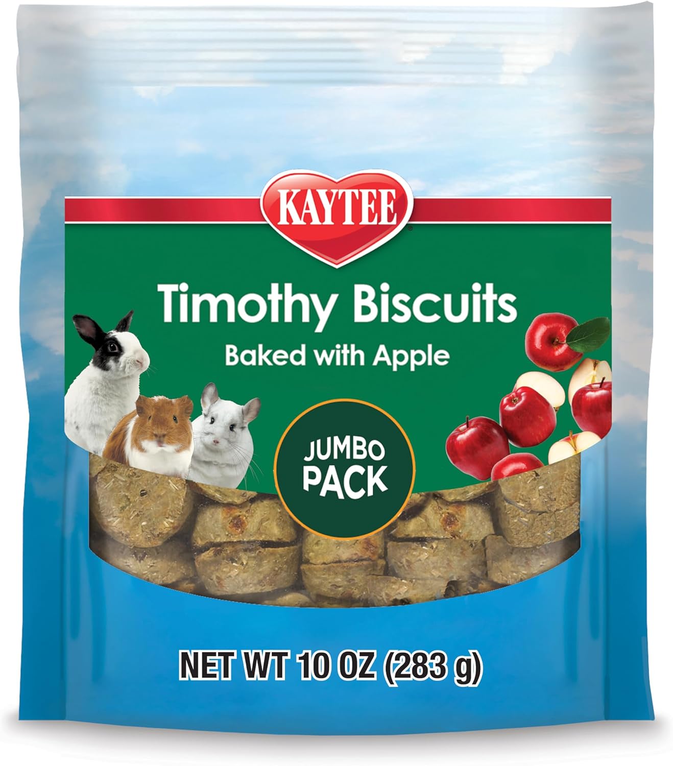 Kaytee Timothy Biscuits, Timothy Hay Bunny Treats for Rabbits, 10 Oz