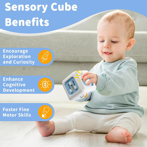 SOCBTNSO Montessori Busy Cube Travel Toy for Toddlers