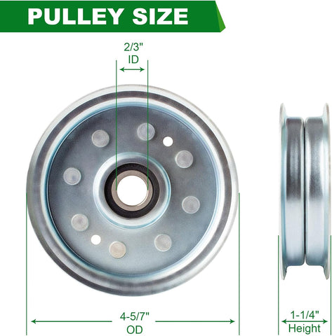 Idler Pulley AM136621 Fits John Deere LX255 GT245 Z665 GT225 GT235 Z465 GT235E GX355 LT170 Z255 Z435 LX279 Z445 Z645 Z655 LX266 Z425 Z245 LX277