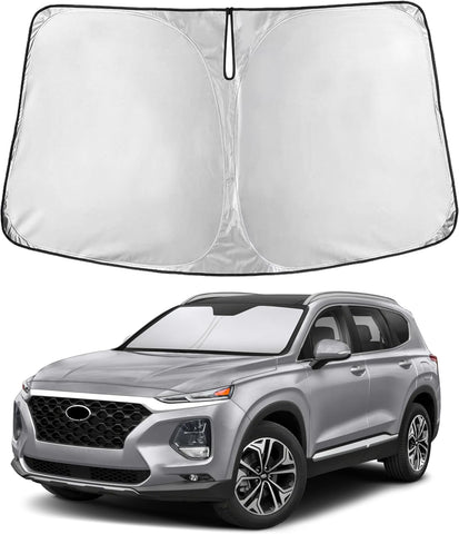 EcoNour Windshield Sunshade Compatible for Hyundai Santafe 2013-2017 2018