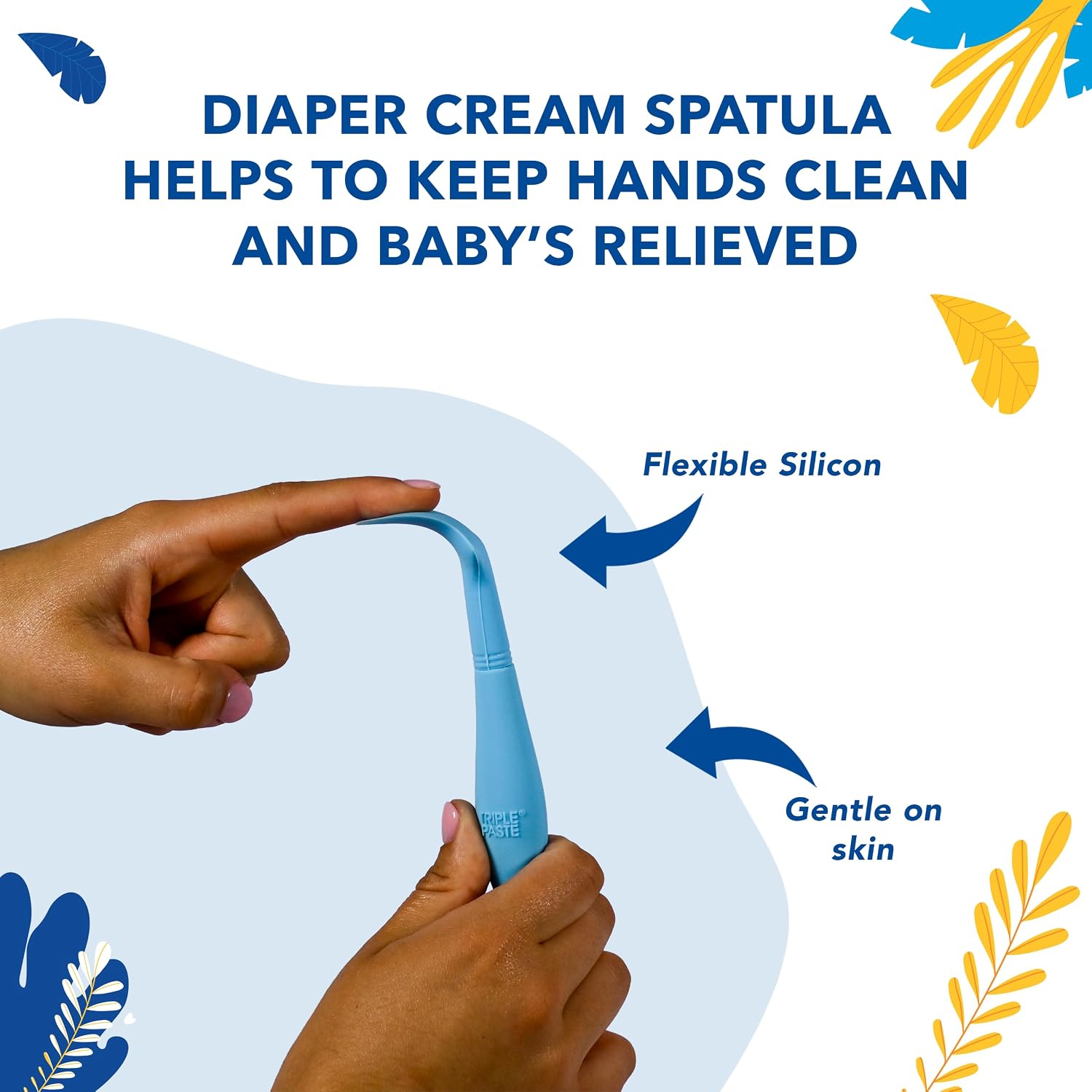 Triple Paste Diaper Rash Cream & Baby Spatula Bundle, 16 oz